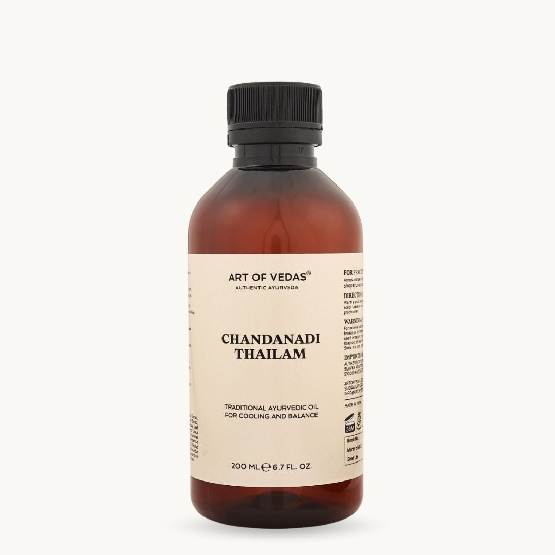 Art of Vedas Chandanadi Thailam 200ml - Ayurvedic Oil for Cooling and Balance