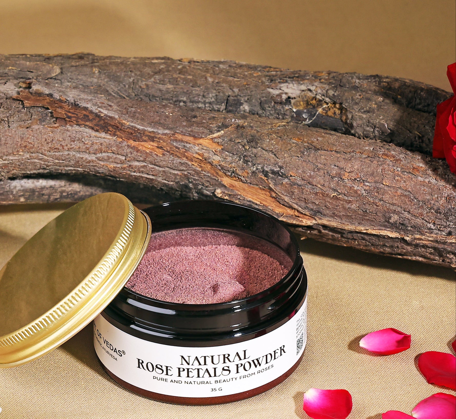 Art of Vedas Natural Rose Petals Powder - Pure Ayurvedic Rose Petal Powder for Skin Brightening and Natural Beauty