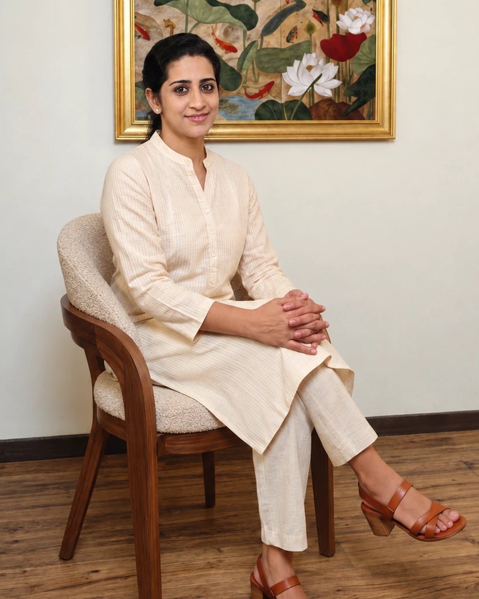 Dr. Anu Joy, especialista em Ayurveda da equipa Art of Vedas