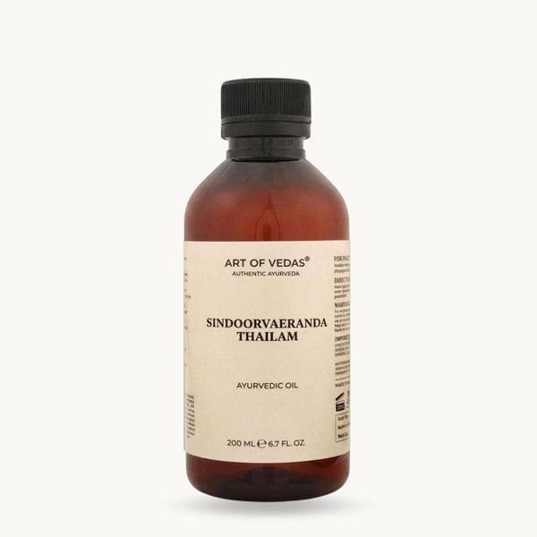 Art of Vedas, Sinduvarairanda Thailam, 200 ml, Thailam ayurvédico clássico